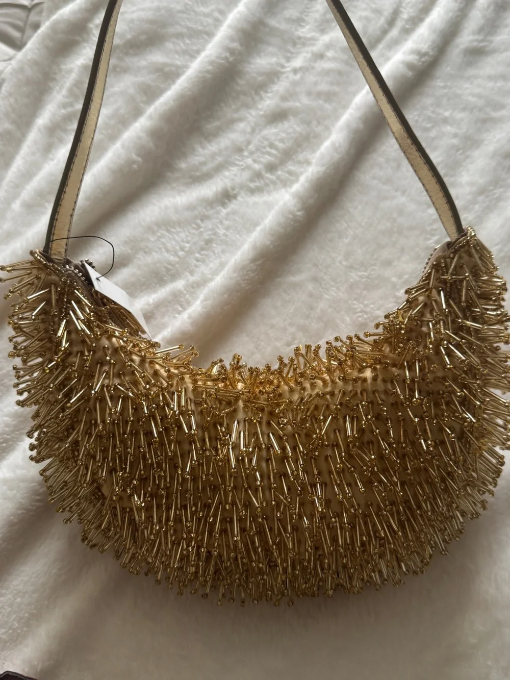Talbots Gold Beaded Shoulder Bag